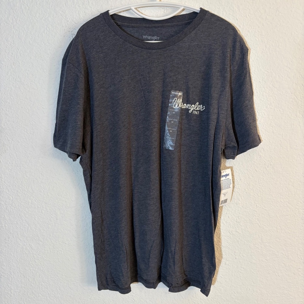 Wrangler Graphic Tee Mens M Charcoal Heather NWT